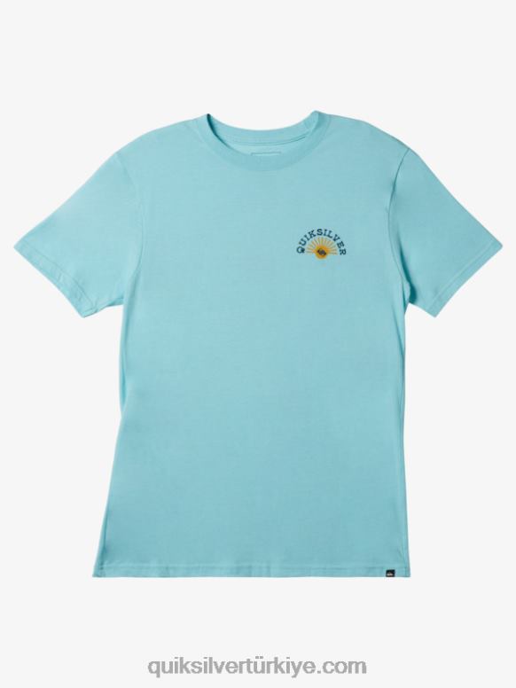 Quiksilver erkekler akış modu tişörtü 226FP271 melek mavisi funda