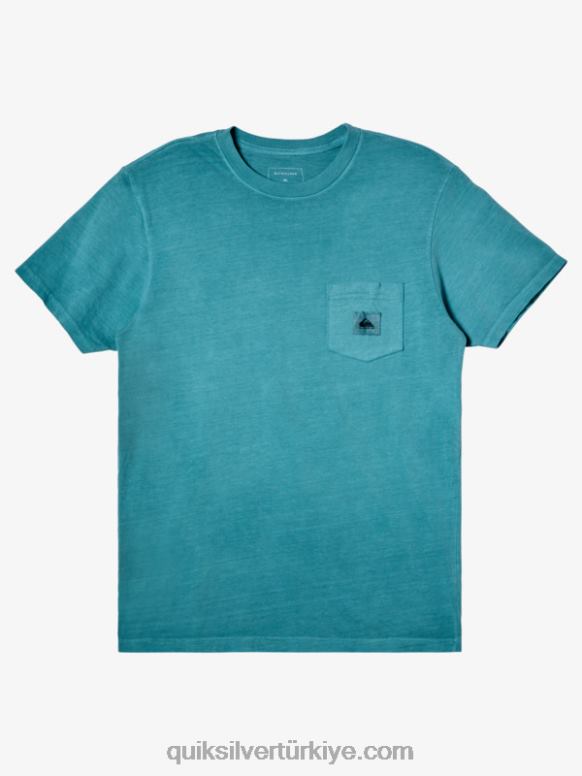 Quiksilver erkekler alt görev tişörtü 226FP1042 Britanya mavisi