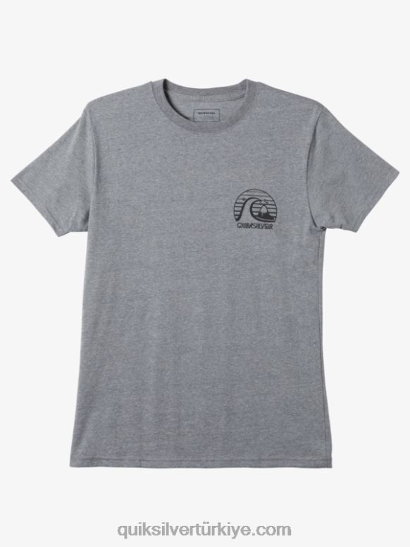 Quiksilver erkekler cesur hareket mod tişört 226FP1138 orta gri melanj