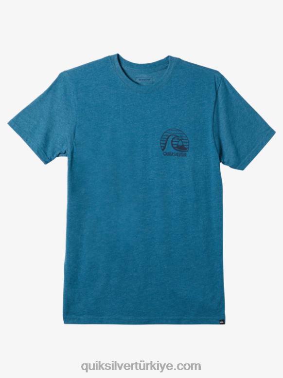 Quiksilver erkekler cesur hareket mod tişört 226FP1139 fas mavisi funda