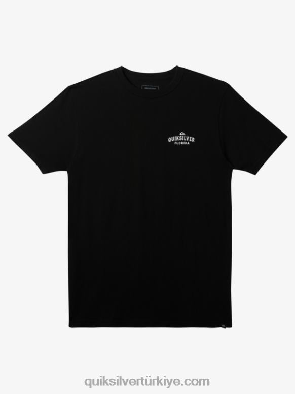 Quiksilver erkekler florida kıyıdan kıyıya tişört 226FP235 siyah