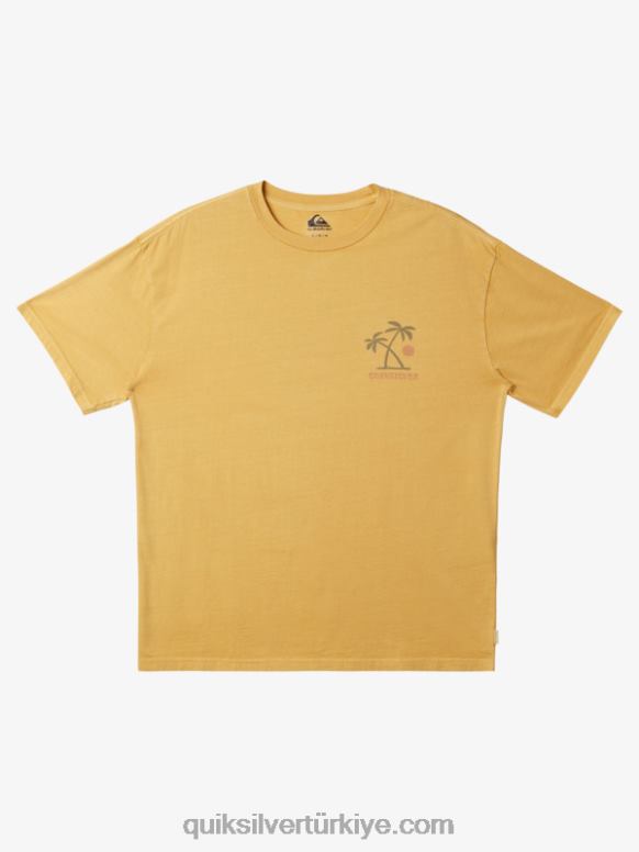 Quiksilver erkekler gün batımı ritüelleri t-shirt 226FP390 yumurta sarısı