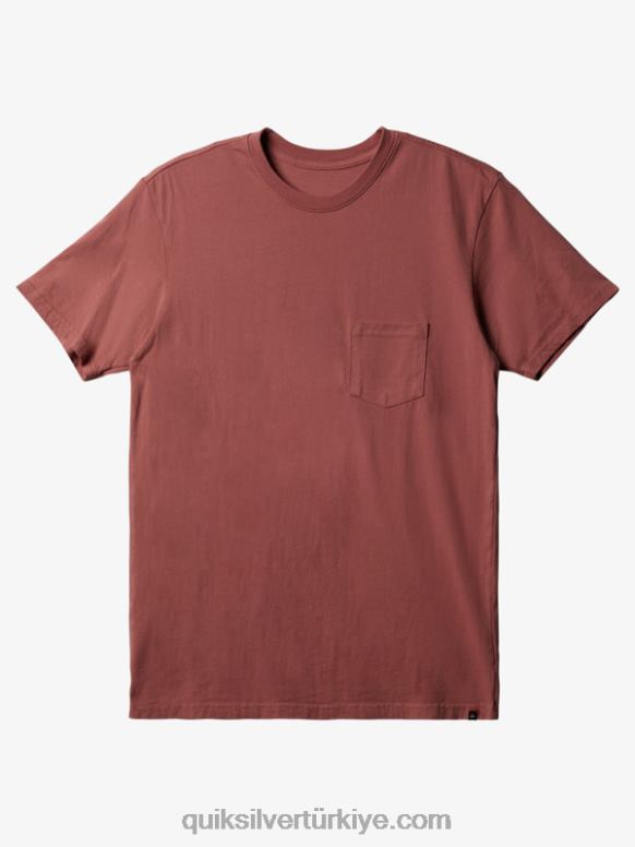 Quiksilver erkekler günlük cep t-shirt 226FP892 marsala