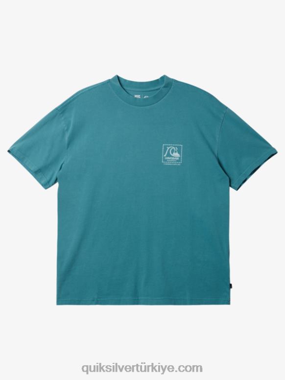 Quiksilver erkekler gregg kaplan boş kanvas tişört 226FP1375 Britanya mavisi