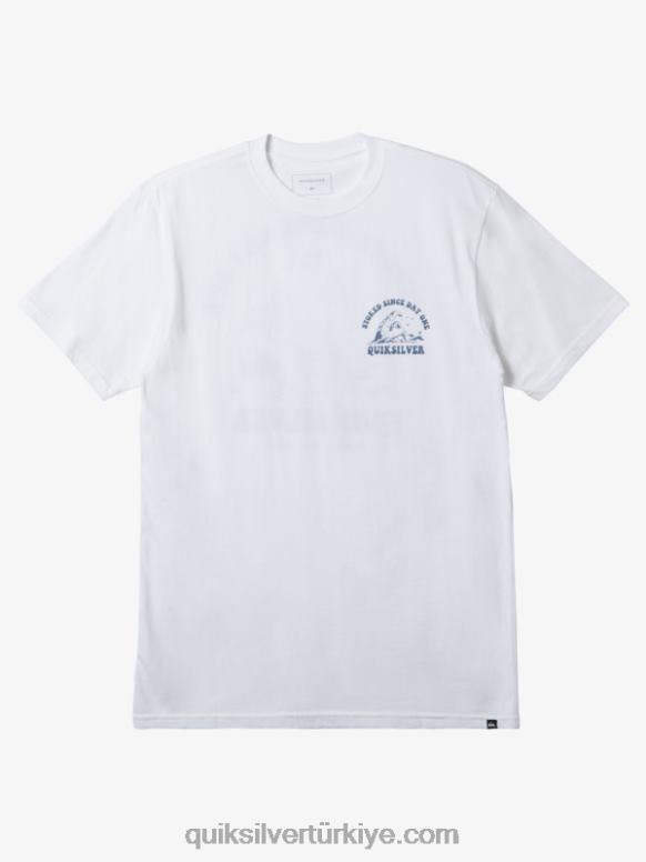 Quiksilver erkekler ilk günden beri stoked t-shirt 226FP230 beyaz