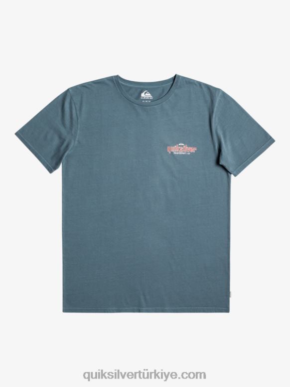 Quiksilver erkekler kelimeler tişört 226FP933 Bering Denizi