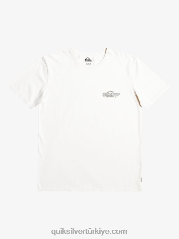 Quiksilver erkekler kelimeler tişört 226FP934 huş ağacı