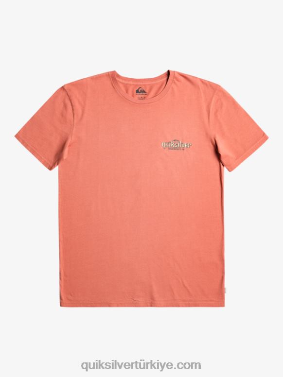 Quiksilver erkekler kelimeler tişört 226FP935 marsala