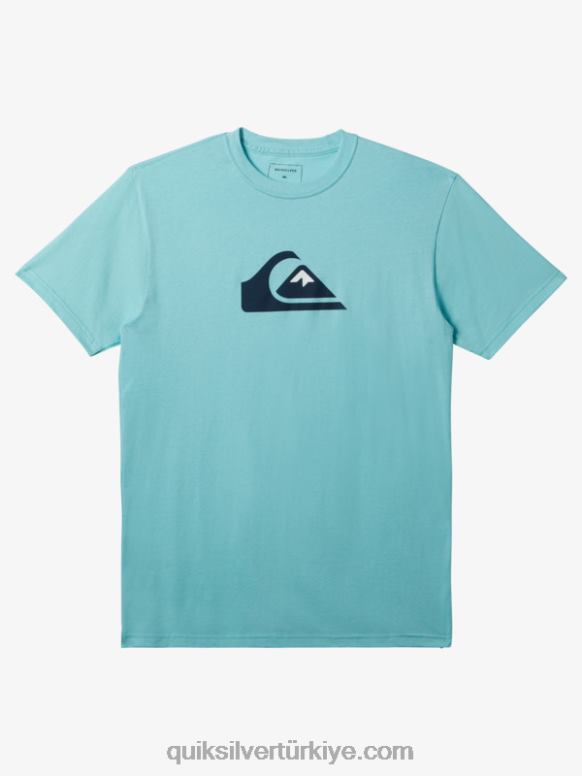 Quiksilver erkekler logolu tişört 226FP193 melek mavisi