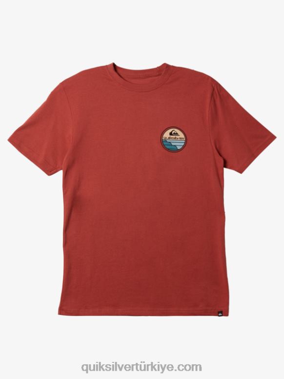 Quiksilver erkekler manzaralı yolculuk tişörtü 226FP1145 marsala
