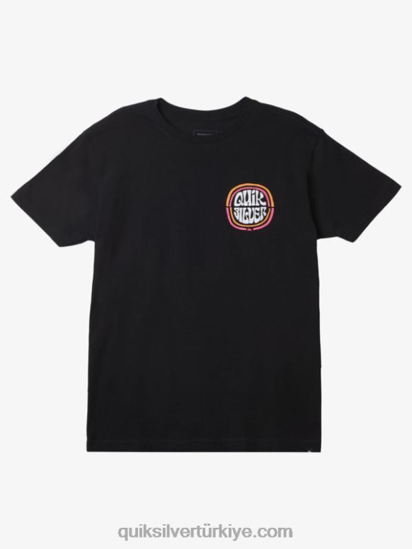Quiksilver erkekler mil yüksek tişört 226FP1641 siyah