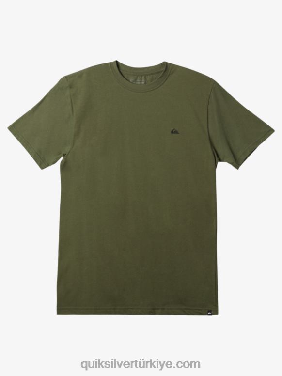 Quiksilver erkekler mw mini logolu tişört 226FP112 dört yapraklı yonca