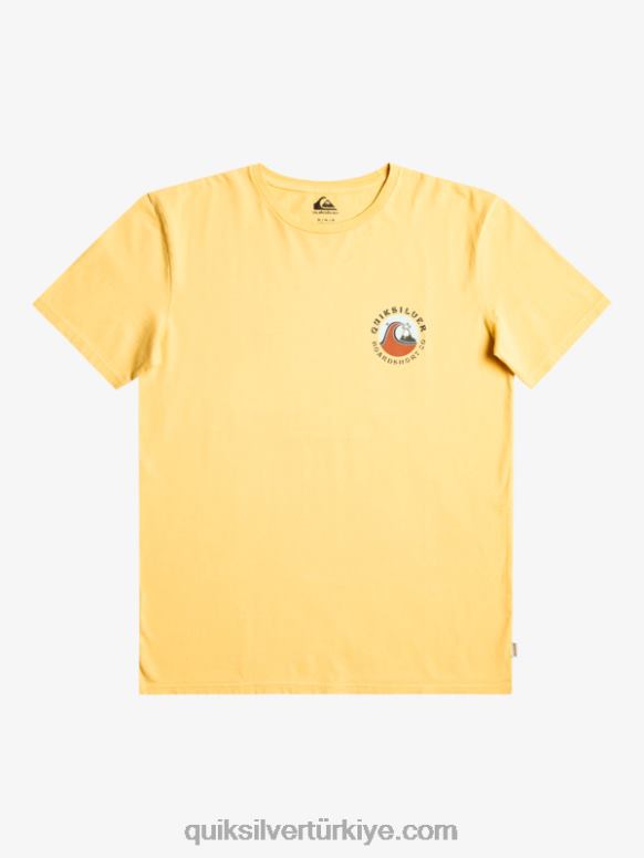 Quiksilver erkekler qs kabarcık damgalı t-shirt 226FP1157 buğday