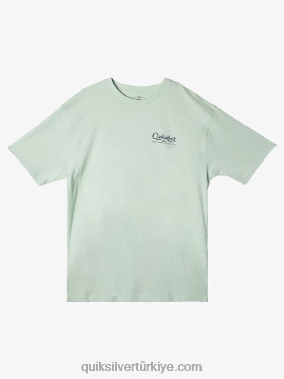 Quiksilver erkekler su adam t-shirt 226FP55 ince yeşil