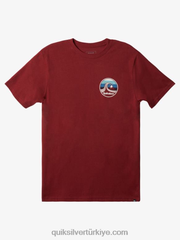 Quiksilver erkekler uğrak limanı t-shirt 226FP1512 yakut şarabı