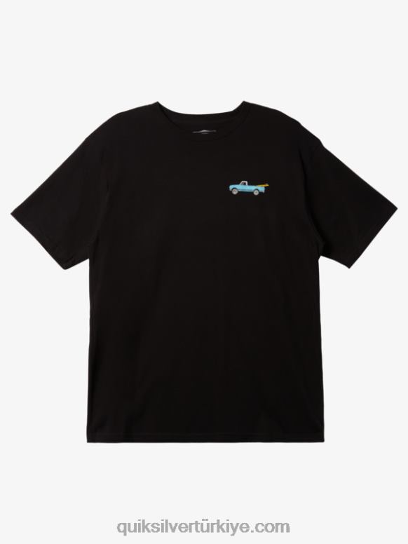 Quiksilver erkekler waterman beacons bağlı t-shirt 226FP1343 siyah