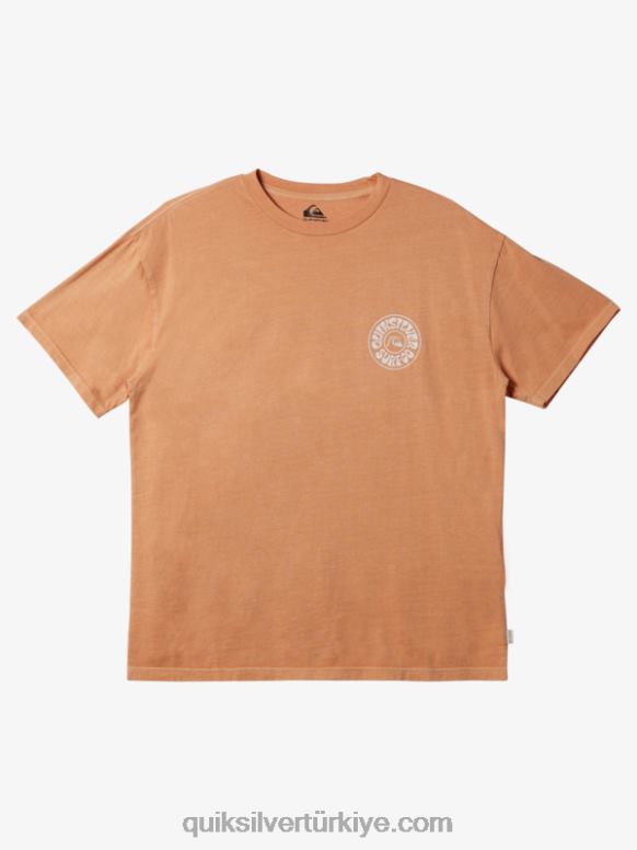 Quiksilver erkekler yabancı günler t-shirt 226FP753 bakır bronzluğu