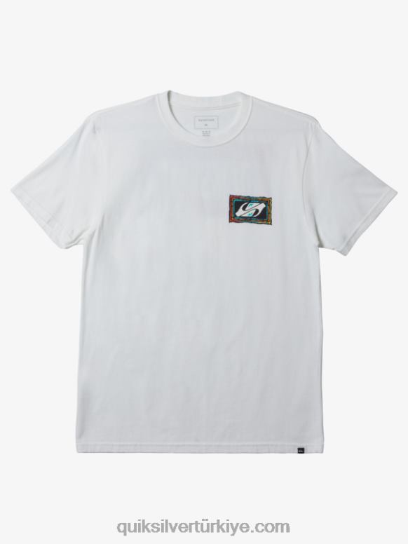 Quiksilver erkekler yankılanan t-shirt 226FP719 beyaz