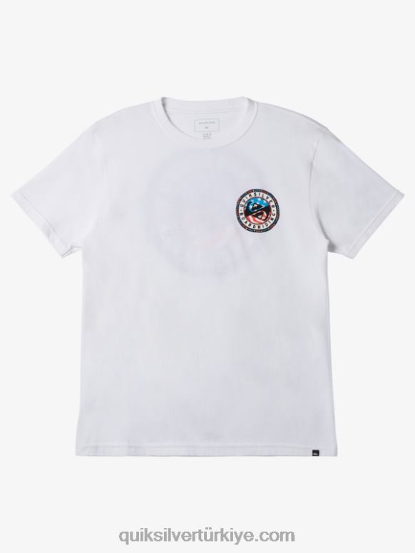 Quiksilver erkekler yaz eğlenceli tişört 226FP469 beyaz