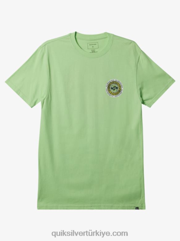 Quiksilver erkekler yuvarlak uçlu t-shirt 226FP306 cennet yeşili