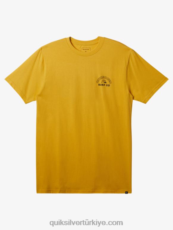 Quiksilver erkekler zamansız spin tişört 226FP108 yumurta sarısı