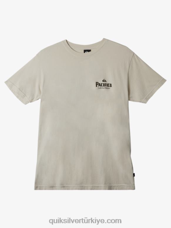 Quiksilver x Pacifico erkekler köpük tişörtle savaşma 226FP11 taş