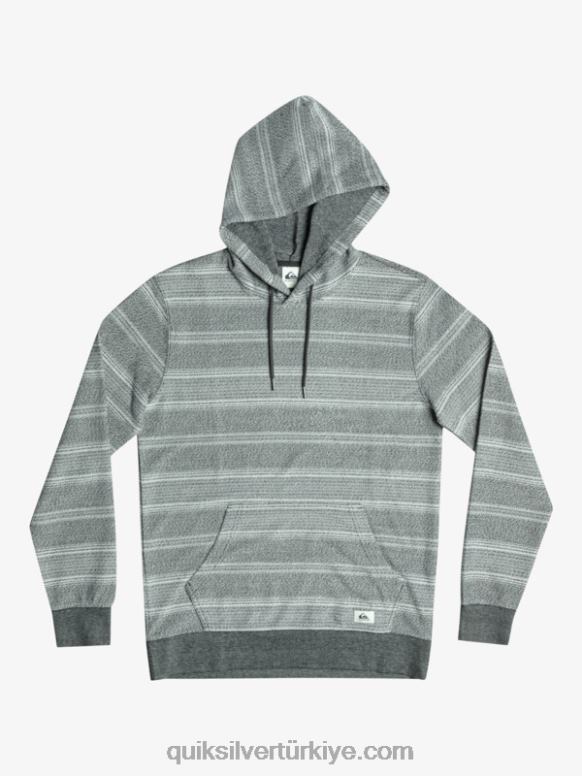 Quiksilver erkekler büyük otway kapşonlu 226FP580 siyah otway şerit