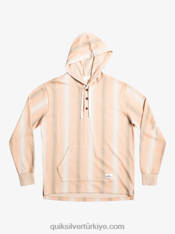 Quiksilver erkekler baja henley kapşonlu 226FP1097 pralin baja şerit