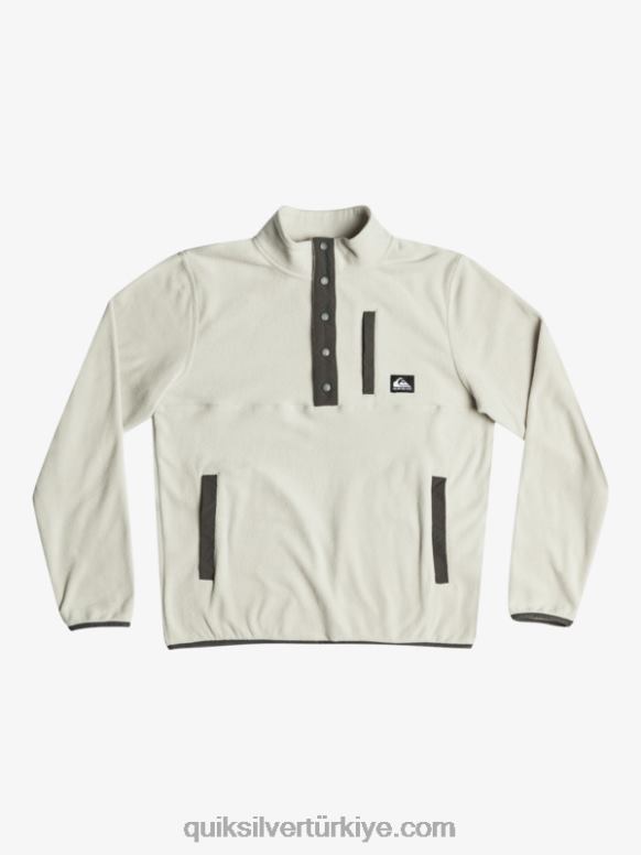 Quiksilver erkekler hedef yok çıtçıtlı polar kazak 226FP1039 gri menekşe