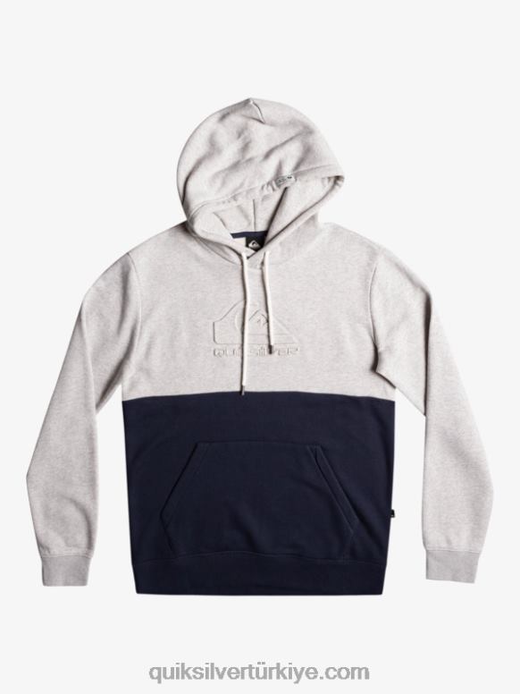 Quiksilver erkekler kabartmalı kapşonlu 226FP1682 açık gri funda