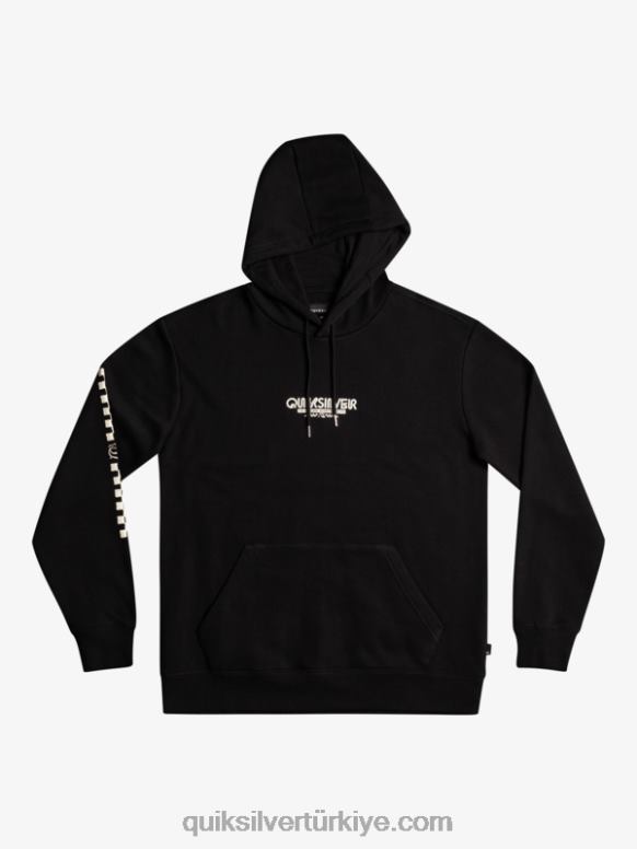 Quiksilver erkekler çok yönlü kapüşonlu svetşört 226FP1486 siyah