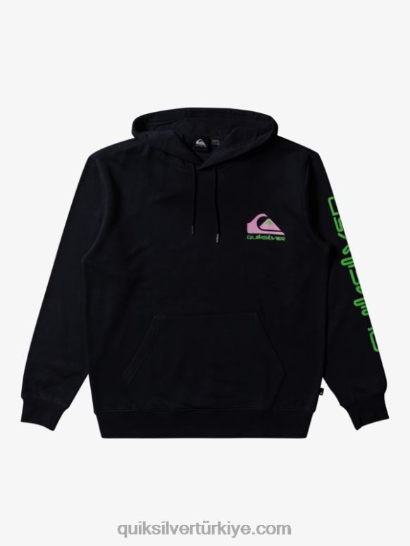Quiksilver erkekler omni logosu kapşonlu 226FP641 siyah