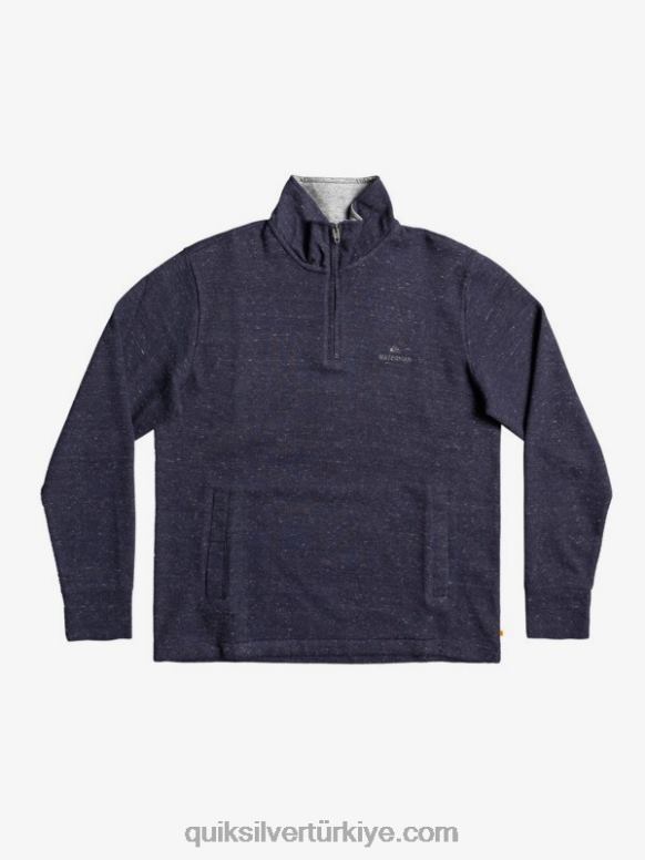 Quiksilver erkekler waterman pointsurf fermuarlı dik yaka sweatshirt 226FP1801 lacivert blazer